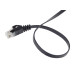 PremiumCord Plochý patch kabel UTP RJ45-RJ45 CAT6 15m černá