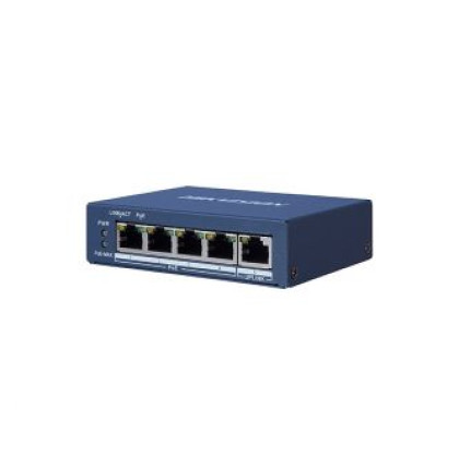 DS-3E0505P-E/M 4x POE | 5x 1 Gb | snížený výkon 35 W | bez managementu | dosah až 100 m