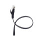 PremiumCord Plochý patch kabel UTP RJ45-RJ45 CAT6 0.5m černá