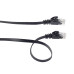 PremiumCord Plochý patch kabel UTP RJ45-RJ45 CAT6 1m černá