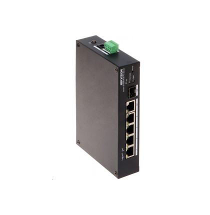 DS-3T1306P-SI/HS Průmyslový switch 4x POE | 1x 1 Gb | 1x SFP port | 30 W/port | celkem 60 W