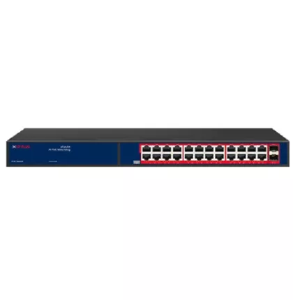 CP-ANW-GPU24F2-N30 Dvacetičtyřportový 10/100/1000 Mbps PoE switch s 2x SFP uplinkem