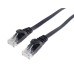 PremiumCord Plochý patch kabel UTP RJ45-RJ45 CAT6 10m černá