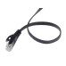 PremiumCord Plochý patch kabel UTP RJ45-RJ45 CAT6 1,5m černá