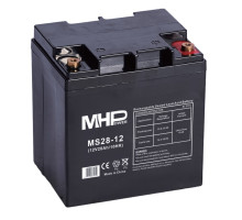MHPower MS28-12 olověný akumulátor AGM 12V/28Ah, Terminál T1 - M6