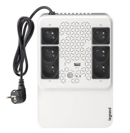 LEGRAND UPS Keor Multiplug 800VA/480W FR, Line-interactive, Tower, výstup 6x FR (CZ), USB nabíjení 1A