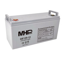 MHPower GE120-12 Gelový akumulátor 12V/120Ah, Terminál T3 - M8, Deep Cycle