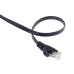 PremiumCord Plochý patch kabel UTP RJ45-RJ45 CAT6 10m černá