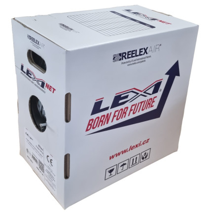 LEXI-Net instalační kabel Cat 5e FTP PVC (Eca) 305m box šedý