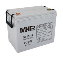 MHPower GE75-12 Gelový akumulátor 12V/75Ah, Terminál T1 - M6, Deep Cycle