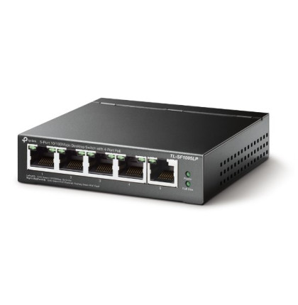 Switch TP-Link TL-SF1005LP 5x LAN, 4xPoE+, 41W, dosah 250m, kov, PO