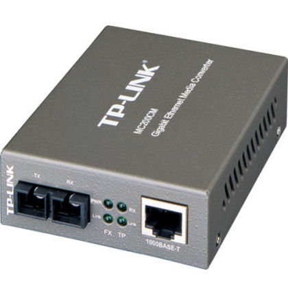 Převodník TP-Link MC200CM Transceiver, 1000TX/1000FX MM, SC, 0,5 km - Verze 2 (9V)