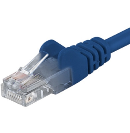 PremiumCord Patch kabel UTP RJ45-RJ45 CAT6 10m modrá