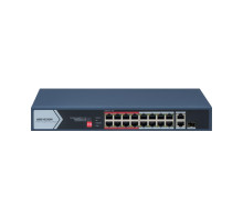 DS-3E0318P-E/M(C) 18 portový switch - 16x PoE 30W 100Mbps + 1x uplink RJ-45 1Gbps + 1x…