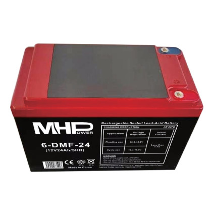 MHPower 6-DMF-24 Trakční gelová baterie 12V/24Ah, Terminál D2 - M5, Deep Cycle