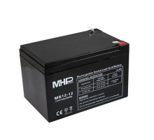 MHPower MS12-12 olověný akumulátor AGM 12V/12Ah, Faston F2 - 6,3mm