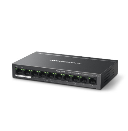 Switch TP-Link Mercusys MS110P 2x LAN s PoE, 8x LAN s PoE+, 65W