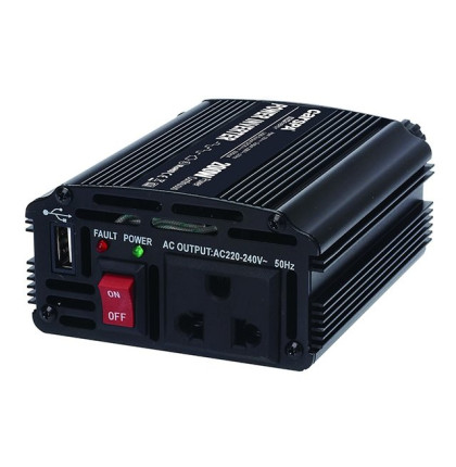 Měnič napětí Carspa CAR200U-24, 24V/230V+USB 200W modifikovaná sínus