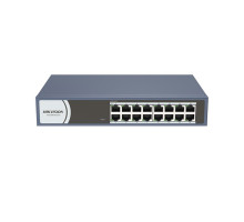 DS-3E0116R-O 16 portový switch - 16x RJ-45 10/100Mbps, bez managementu, kovové šasi,…