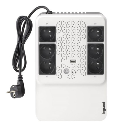 LEGRAND UPS Keor Multiplug 600VA/360W FR, Line-interactive, Tower, výstup 6x FR (CZ), USB nabíjení 1A