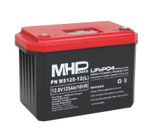 MHPower MS125-12(L) Lithium baterie LiFePO4 12V/125Ah, Terminál LC4 - M8