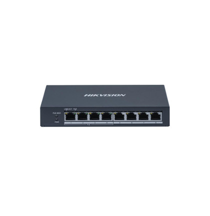 DS-3E0508P-O 8 portový switch - 4x PoE 30W 1Gbps + 4x RJ-45 1Gbps, PoE celkem max. 60W,…