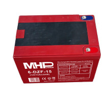 MHPower 6-DZF-15 Trakční gelová baterie 12V/15Ah, Terminál D1 - M5, Deep Cycle