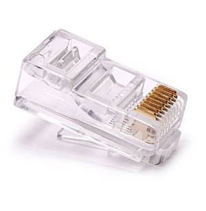 LEXI-Net Konektor RJ45 8/8 50u drát kulatý UTP CAT6 bez vložky  otvor pro vodič 1,2mm