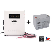 Záložní zdroj MHPower WPU-300-12, UPS, 300W, čistý sinus, 12V SET s Gelovou baterií 33Ah