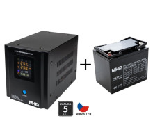 Záložní zdroj MHPower MPU-300-12, UPS, 300W, čistý sinus, 12V SET s baterií 33Ah