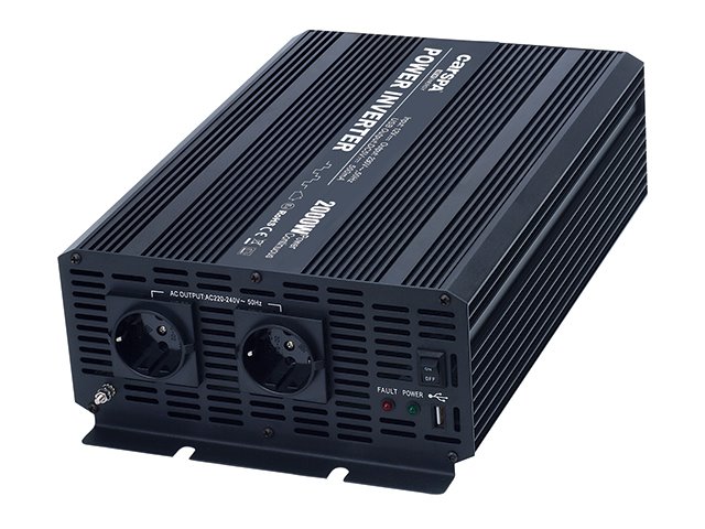 Měnič napětí Carspa CAR2KUR-24 24V/230V+USB 2000W, modifikovaná sinus