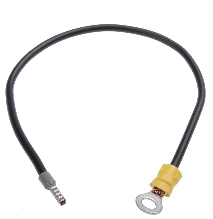 Propojovací DC kabel, d.60cm, 4mm2, očko M6 - dutinka