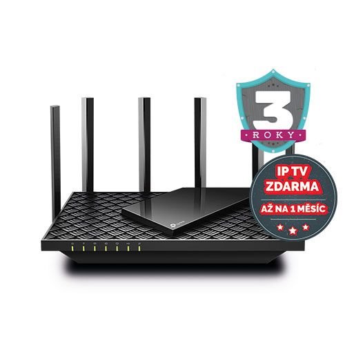 WiFi router TP-Link Archer AX72 WiFi 6 AP, 4 x GLAN, 1x GWAN, 1x USB, 574Mbps 2,4/ 4804Mbps 5GHz, OneMesh, poškozený ob