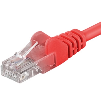 PremiumCord Patch kabel UTP RJ45-RJ45 level 5e 0.25m červená