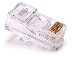 LEXI-Net Konektor RJ45 8/8 50u drát kulatý UTP CAT6 bez vložky  otvor pro vodič 1,2mm